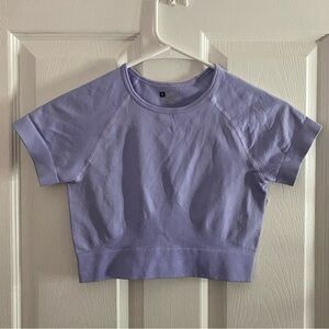 NWOT Shein XS Athletic Crop Top Lilac Purple